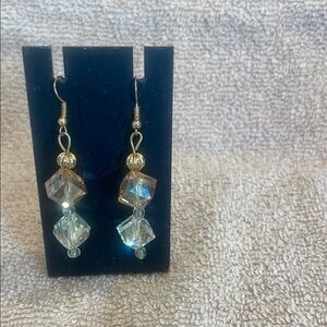 Elegant Gold and Crystal Earrings